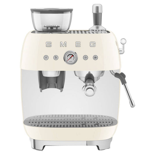 Smeg EGF03CRUK Espresso Coffee Machine with Grinder - Cream